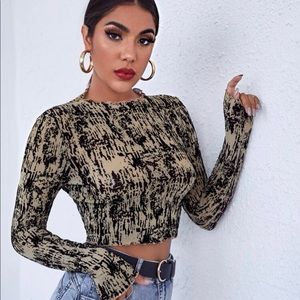 Shein mesh crop top